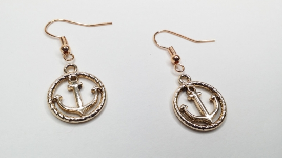 Anker Ohrringe rosegoldfarben anchor maritim